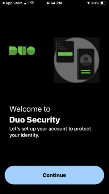 Duo app welcome message