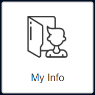 Image a screenshot of the My Info button in the Portal