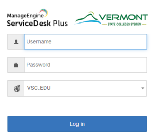 Screenshot of a non-SSO application login page
