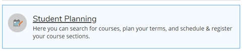 Student planning navigation tile