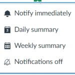 Canvas notification options